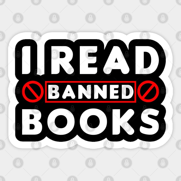 I Read Banned Books Sticker by zerouss